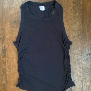 Athleta Black Tank Top with Side Ruching